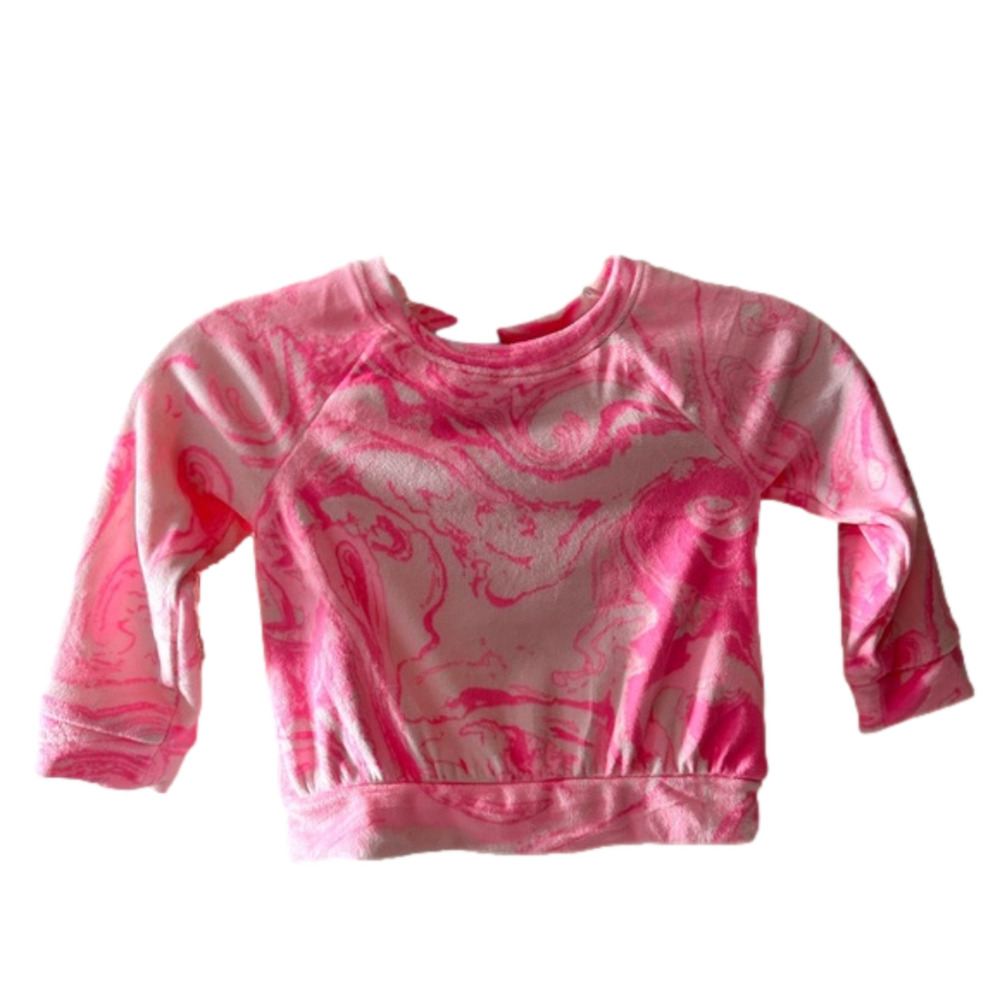 New Girl's Pink Tie Dye Long Sleeve‎ Pullover Sweatshirt size 2T
